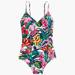 J. Crew Swim | J. Crew One Piece Swimsuit Ballet In Jungle Print Size 2 Nwt | Color: Pink/Yellow | Size: 2