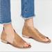 Free People Shoes | Free People Mont Blanc Light Tan Leather Open Toe Flats | Color: Tan | Size: 38.5