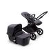 Bugaboo Fox 3, the most comfortable of our 2-in-1 travel solutions: lightweight buggy, comfort pram, black chassis, breathable carrycot, improved and faded black hood