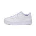 Puma Girls Carina 2.0 Jr Sneakers, Puma White-Puma White-Puma Silver, 4 UK