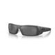 Oakley Men's Rectangular Sunglasses, Steel/Prizm Black Polarized, 6 UK