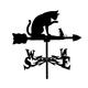 Weathervane Cat And Mouse Metal Weather Vane Yard Decor Weathervane,Silhouette Animal Stakes Garden Metal Decorations Wind Direction Indicator For Outdoor Roof Farmyard (Color : Cat and mous