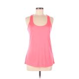 Sport-Tek Active Tank Top: Pink Color Block Activewear - Women's Size Medium