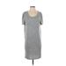 Heart & Hips Casual Dress - Shift: Gray Marled Dresses - Women's Size Large