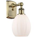 Eaton 6" Antique Brass Sconce w/ Matte White Shade