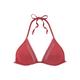 Triangel-Bikini-Top S.OLIVER "Aiko" Gr. 42, Cup C/D, rot (rostrot) Damen Bikini-Oberteile Ocean Blue mit Häkeloptik