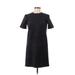 Zara Casual Dress - Shift Crew Neck Short sleeves: Black Print Dresses - Women's Size Medium