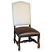 Bloomsbury Market Abbagail Tufted Side Chair in, White Wood/Upholstered/Fabric in Black | 48.5 H x 21 W x 26 D in | Wayfair