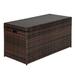 Rebuyhome 135 Gallon Wicker Deck Box in Brown Plastic/Wicker/Rattan | 26 H x 51 W x 24 D in | Wayfair 281288376883