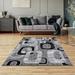 L Baiet Emberly Black Geometric 5 ft. x 7 ft. Area Rug - L Baiet SL425C57 Black