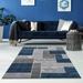 L Baiet Verena Blue Geometric 5 ft. x 7 ft. Area Rug - L Baiet SL973B57 Blue