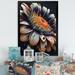 Ivy Bronx Louie Modern Blooming Daisy I - Print on Canvas Metal in Black/Orange/Pink | 32 H x 24 W x 1 D in | Wayfair