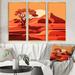 Union Rustic Two Trees In Terra Cotta Mountains II Two Trees In Terra Cotta Mountains II - 3 Piece Print on Canvas Metal in Orange/Yellow | Wayfair