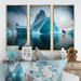 Latitude Run® Floating Majestic North American Iceberg II - 3 Piece Print Canvas, Cotton in White | 20 H x 36 W x 1 D in | Wayfair