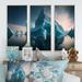 Latitude Run® Floating Majestic North American Iceberg III - 3 Piece Print Canvas, Cotton in White | 20 H x 36 W x 1 D in | Wayfair