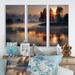 Millwood Pines Morning Fog Over The Lake Sunset III Morning Fog Over The Lake Sunset III - 3 Piece Print on Canvas Canvas, in White | Wayfair