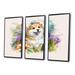 Red Barrel Studio® Cute Little Corgi Dog - Animals Mafia Canvas Wall Art Set_80594 Metal in Brown/White | 32 H x 48 W in | Wayfair