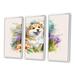 Red Barrel Studio® Cute Little Corgi Dog - Animals Mafia Canvas Wall Art Set_80594 Canvas in White | 20 H x 36 W x 1 D in | Wayfair