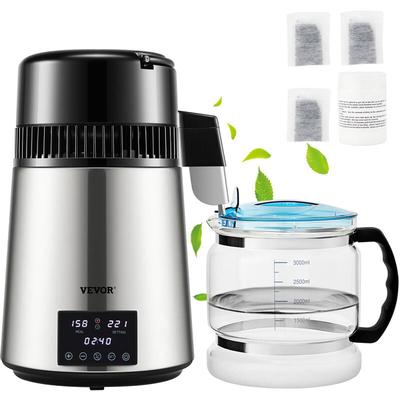 Vevor - 1,5 L/Std. Wasser Destilliergerät mit Zeiteinstellung Temperaturregelung, 4 l Destillierer