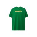 Burberry Logo Print Cotton Oversized T-shirt Ivy Green/Yellow