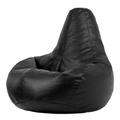 Pouf inclinable similicuir noir