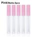 5/10 Pcs 3ml Useful Mini Size DIY Cosmetic Makeup Tool Container Refillable Bottle Lip Gloss Tube With Brush Liquid Lipstick Vial PINK MATTE 5PCS