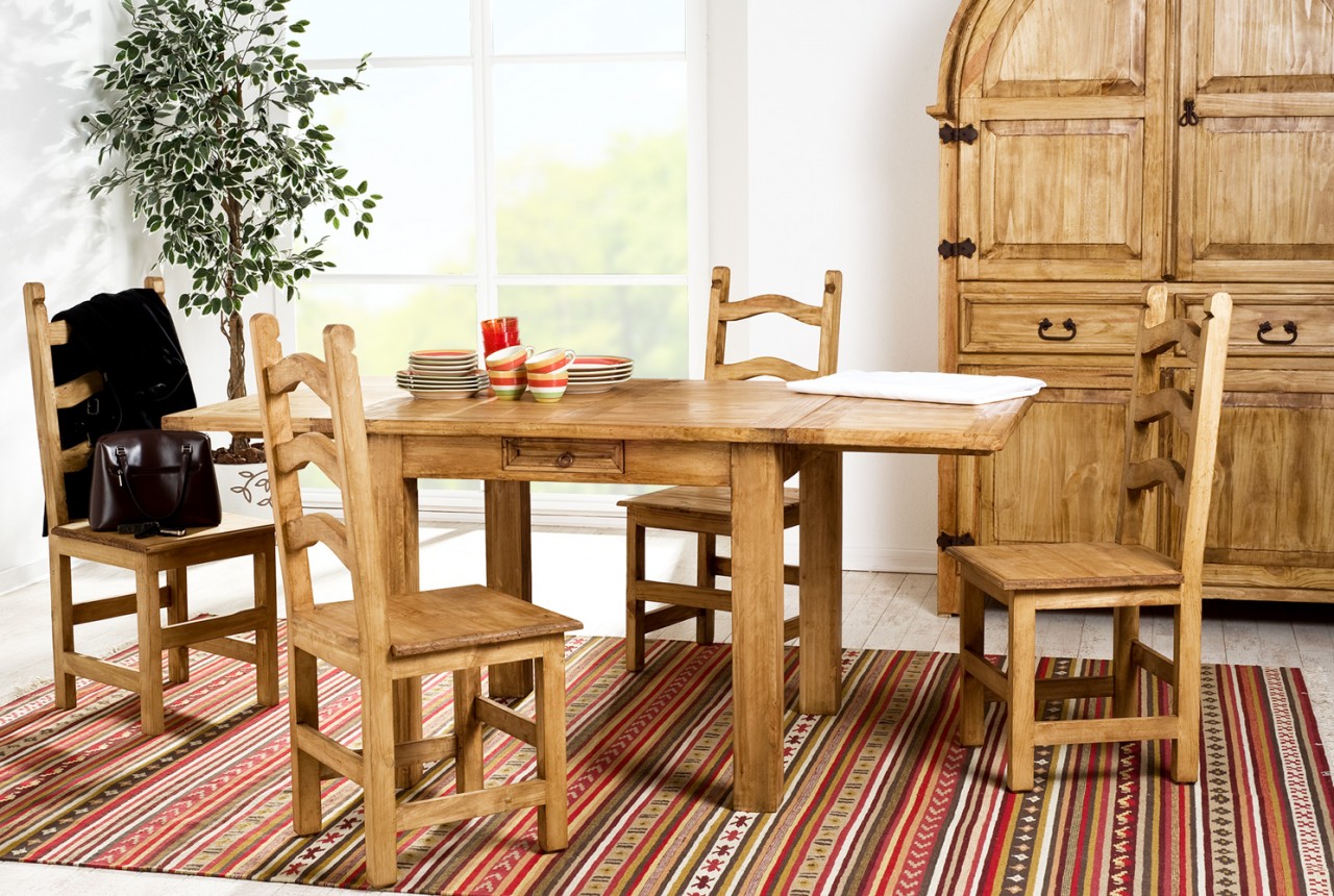 Esstisch 90x90 - Ansteckplatten Image