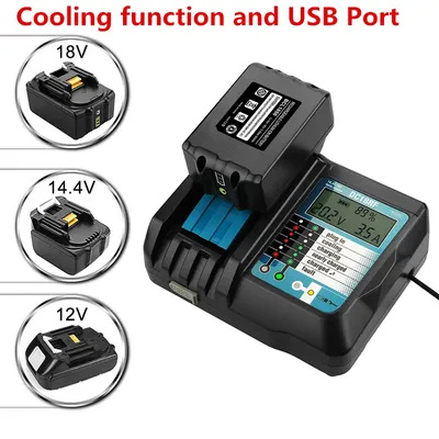Chargeur de batterie avec écran LCD pour Makita 14 4 V 18V 3 5 A Eddie Ion 14 4 V 18V BL1830