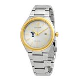 Men's Silver/Gold Yale Bulldogs Citizen Eco-Drive Two-Tone Watch