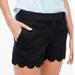 J. Crew Shorts | J. Crew Factory Black Scalloped Shorts 4” Inseam Size 8 | Color: Black | Size: 8