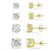 Giani Bernini Jewelry | Giani Bernini Cubic Zirconia Stud Set In 18k Gold Over Sterling Silver | Color: Gold/Silver | Size: Os