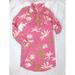 Lilly Pulitzer Dresses | Lilly Pulitzer Women Xs Pink Collared Dress Roll Up Sleeves White Flowers | Color: Pink | Size: Xs