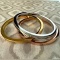 Coach Jewelry | Coach Tri-Colored Bangle Bracelets | Color: Gold/Silver | Size: Os