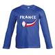 Supportershop Shirt Frankreich Royal L/S Kinder Fußball 110 blau