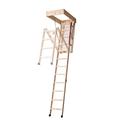 DJM Deluxe 3-Section Timber Loft Ladder with Insulated Hatch 1150mm x 575mm