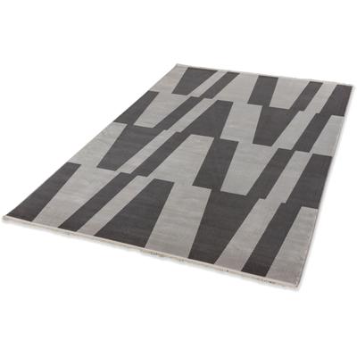 Teppich "Magic 6104", grau (dunkelgrau), B:200cm H:7mm L:290cm, Kunstfaser, Viskose, SCHÖNER WOHNEN-KOLLEKTION, Teppiche, Hoch Tief Struktur, mit Viskose, weich und glänzend Image