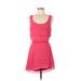 Max Studio Casual Dress - Mini Scoop Neck Sleeveless: Pink Print Dresses - Women's Size Medium