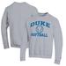 Men's Champion Gray Duke Blue Devils Icon Logo Softball Pullover Sweatshirt