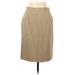 Giorgio Armani Wool Skirt: Tan Print Bottoms - Women's Size 8