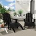 Beachcrest Home™ Shaunna 4-Piece Adirondack Conversation Chair w/ Footrest Ottoman Set in Black | 35.25 H x 29.25 W x 32 D in | Wayfair