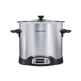 Hamilton Beach Sear & Cook Stockpot Slow Cooker, 10 Quart Capacity Aluminum in Black/Gray | 14 H x 13 W x 14 D in | Wayfair 33196