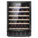 LINKEWODE 54 Bottle Single Zone Freestanding Wine Refrigerator in Black | 33.6 H x 23.4 W x 22.4 D in | Wayfair LINKEWODE4457439