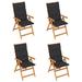 George Oliver Solid Teak Wood Garden Chair w/ Cushions Wood in Black | 59 W in | Outdoor Furniture | Wayfair 4AF95FD4C9064EC4B07EE606C5CD39DF