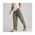 Puma Unisex DOWNTOWN Printed Woven Pants - Beige Cotton - Size X-Small