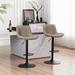 Hokku Designs Zager Swivel Adjustable Height Bar Stools, Leather Upholstered Counter Stools | 19.3 W x 16.92 D in | Wayfair