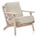 Armchair - Gracie Oaks Dez 28.35" W Linen Armchair Upholstered Wood in White | 34.25 H x 28.35 W x 35.43 D in | Wayfair