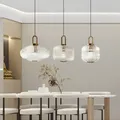 Lampes suspendues en verre minimalistes nordiques lustres à LED japonais salle à manger cuisine