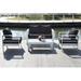 SAFAVIEH Outdoor Living Nason White/Black 4 Pc Living Set