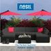 Nestl 7 Piece Wicker Patio Furniture Set - Outside Patio Conversation Sets with Patio Sectional