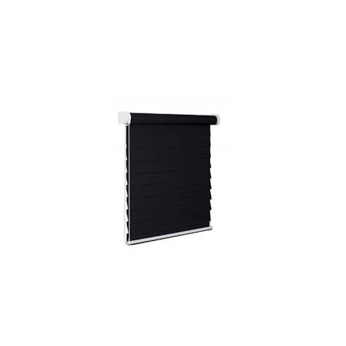 3D Fensterrollo - Neuheit - 60x150 cm schwarz Doppelrollo